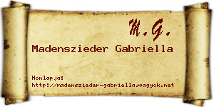 Madenszieder Gabriella névjegykártya
